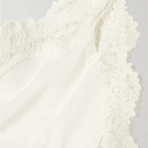 NWT! SKIMS Fits Everybody Lace-Trimmed Stretch Scoop Bralette White Marble L - Picture 3 of 4